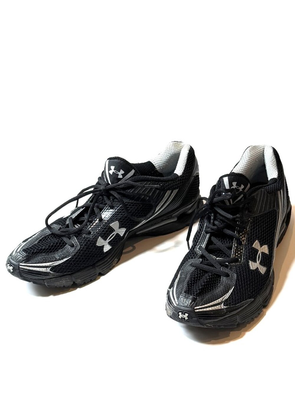 Men's Under Armour Black White Sneakers 13